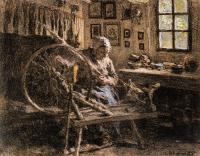 Lhermitte, Leon Augustin - The Spinning Wheel